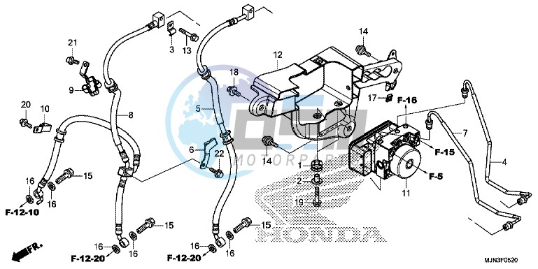 ABS MODULATOR/ FRONT BRAKE HOSE (CTX1300A)