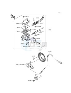 VULCAN 1700 NOMAD ABS VN1700DGF GB XX (EU ME A(FRICA) drawing Front Master Cylinder