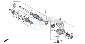 TRX300FW FOURTRAX 300 4X4 drawing KNUCKLE (TRX300FW)