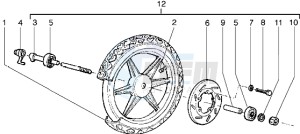 Liberty 125 drawing Front wheel