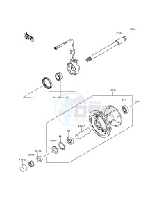 KLX250 KLX250SFF XX (EU ME A(FRICA) drawing Front Hub