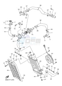 XVS1300A MIDNIGHT STAR (1CS9) drawing RADIATOR & HOSE