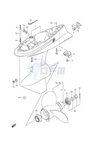 DF 70 drawing Gear Case (1998-2000)