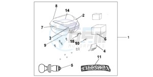 CBF600N9 Europe Direct - (ED / 25K) drawing TOP BOX 35 L BLACK