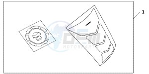 CBR600FAB CBR600F ABS E drawing TANKPAD / FUEL LID COVER