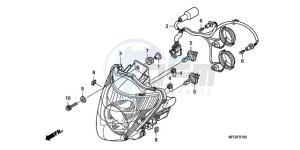 CB600FA UK - (E / MKH) drawing HEADLIGHT