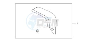 CBR600RR9 UK - (E / MK) drawing CARBON FIBER EXHAUST GUARD