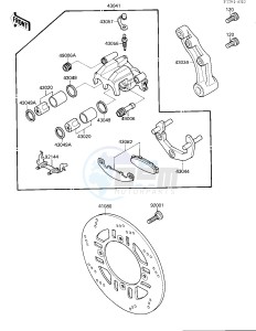 EX 250 F [NINJA 250R] (F2-F4) [NINJA 250R] drawing REAR BRAKE-- 00399&NAMI.- -