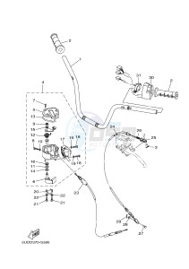 YFM700FWAD YFM70GPHH GRIZZLY 700 EPS (B1A3) drawing STEERING HANDLE & CABLE