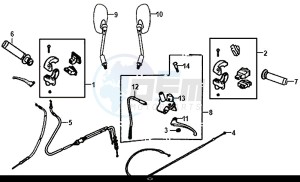 ALLO 50 (45 KM/H) (AJ05WA-EU) (L8-M0) drawing CABLE SWITCH HANDLE LEVER