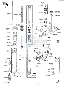 KX 125 E [KX125] (E2) [KX125] drawing FRONT FORK