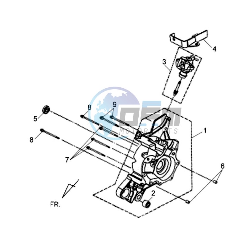 CRANKCASE RIGHT / OILPUMP