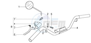 LX 50 4T drawing Handlebars component LH