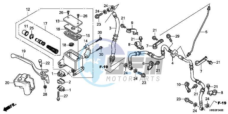 FRONT BRAKE MASTER CYLINDER