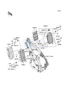 KX450F KX450FEF EU drawing Radiator