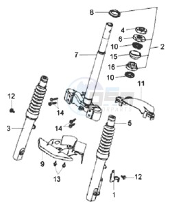 DD50 FIX E2 drawing FRONT FORK/ STEERING HEAD BEARING