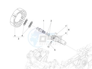 Primavera 150 4T 3V iGET (APAC) (AU, CN, EX, RI, TN) drawing Rear brake - Brake jaw