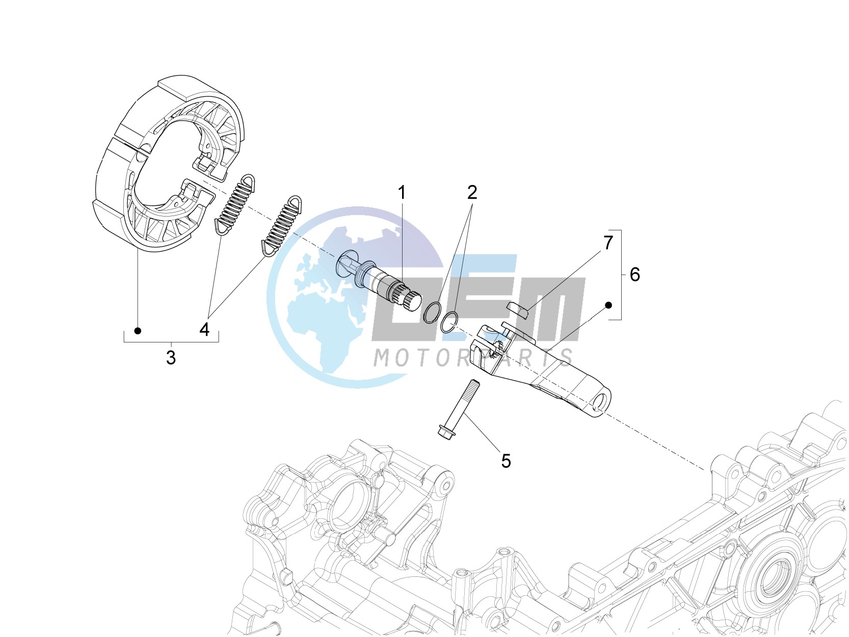 Rear brake - Brake jaw