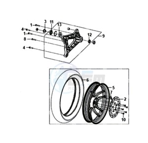 SYMPHONY ST 125 (L8) EU drawing REAR WHEEL