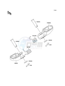 KX65 KX65A9F EU drawing Footrests