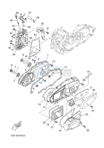 YP400RA X-MAX 400 ABS X-MAX (1SDA 1SDA 1SDA 1SDA 1SDA) drawing CRANKCASE COVER 1