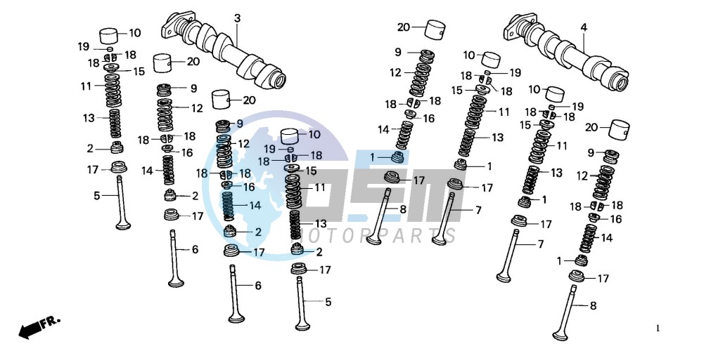 CAMSHAFT/VALVE (REAR)