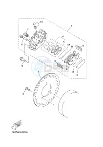 YPR125RA XMAX 125 ABS EVOLIS 125 ABS (2DMK 2DMK) drawing REAR BRAKE CALIPER