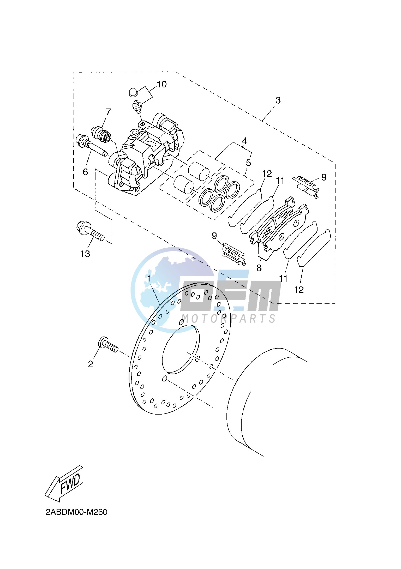 REAR BRAKE CALIPER