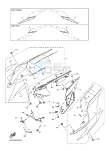 YZF-R1 998 R1 (2CRC 2CRD) drawing SIDE COVER