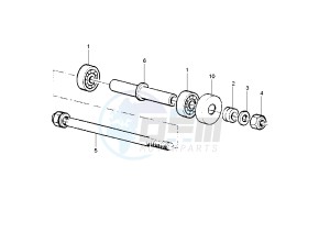 Zip 50 4T drawing Front wheel axle