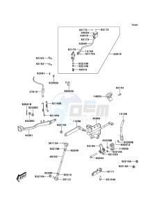 KVF300 KVF300CDF EU drawing Rear Master Cylinder