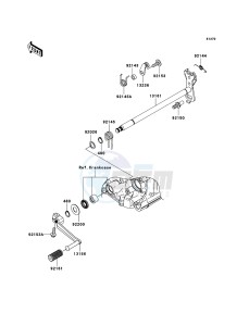 ZZR1400 ZX1400A7F FR GB XX (EU ME A(FRICA) drawing Gear Change Mechanism