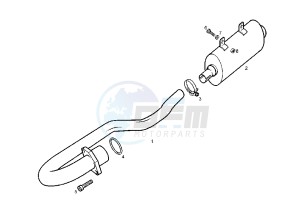 SENDA SM EURO2 - 125 cc drawing SILENCER