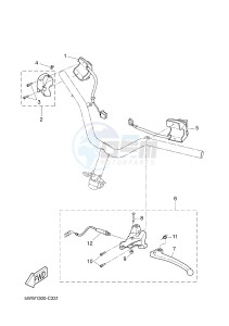 CW50 BOOSTER SPIRIT (5WWW 5WWW) drawing HANDLE SWITCH & LEVER