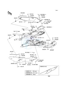 ZG 1400 A [CONCOURS 14 ABS] (8F-9F) A8F drawing SIDE COVERS