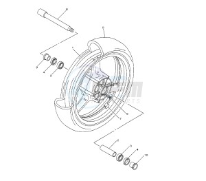 XJR 1300 drawing FRONT WHEEL