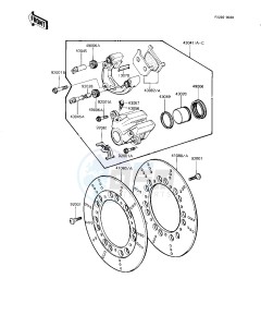 KZ 1000 J (J1-J3) drawing FRONT BRAKE