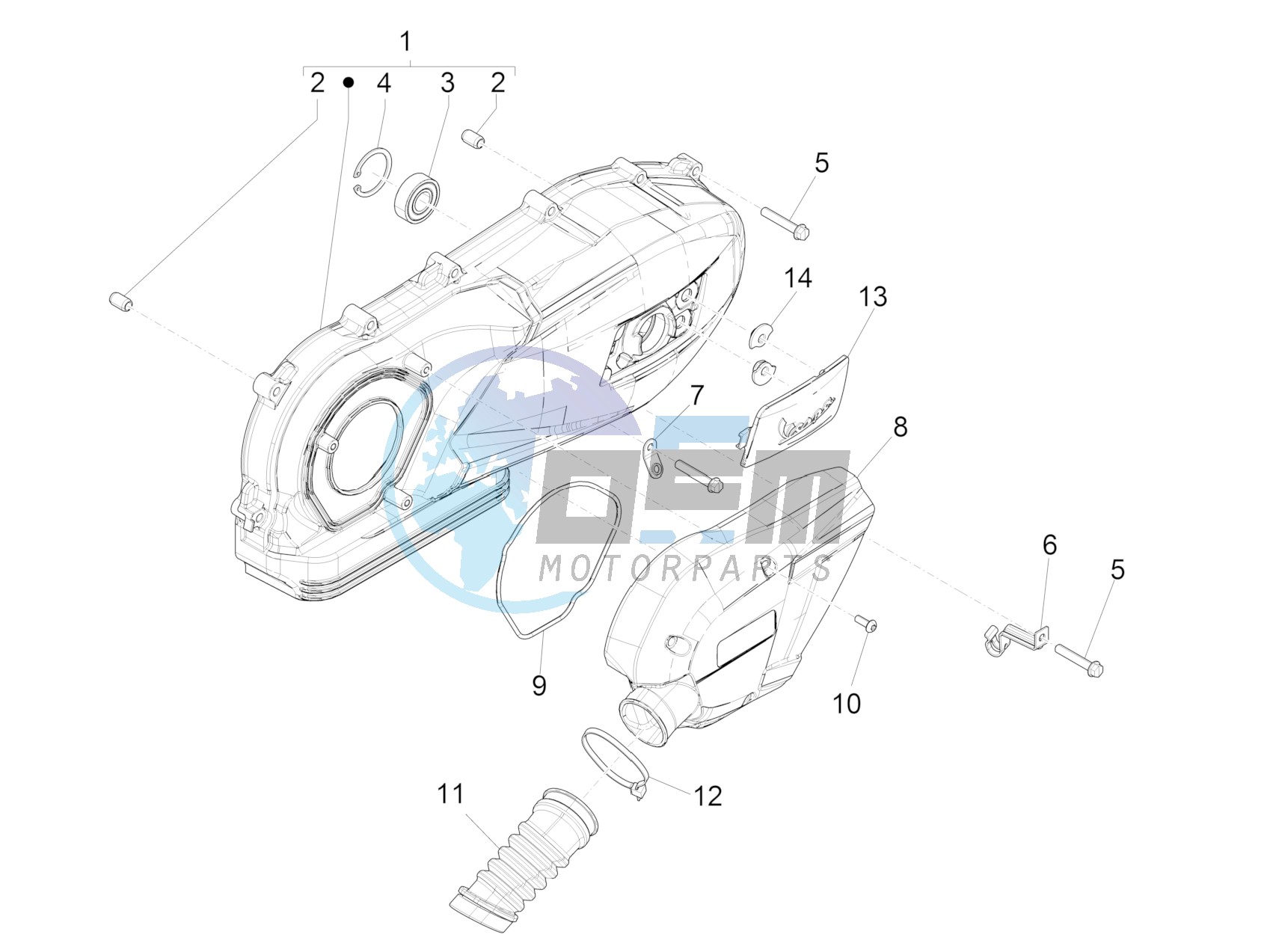 Crankcase cover - Crankcase cooling