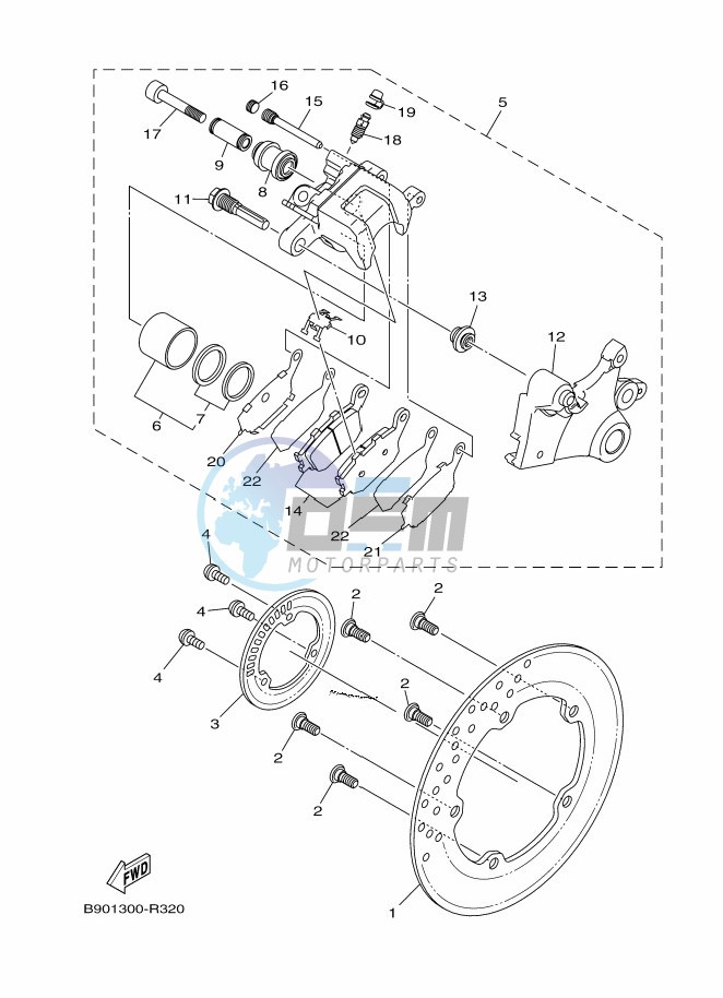 REAR BRAKE CALIPER