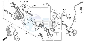 CB600FA CB600FA drawing R. FRONT BRAKE CALIPER (CB600FA)