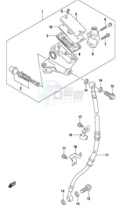 GS500 (P19) drawing FRONT MASTER CYLINDER (GS500FK4 FUK4)