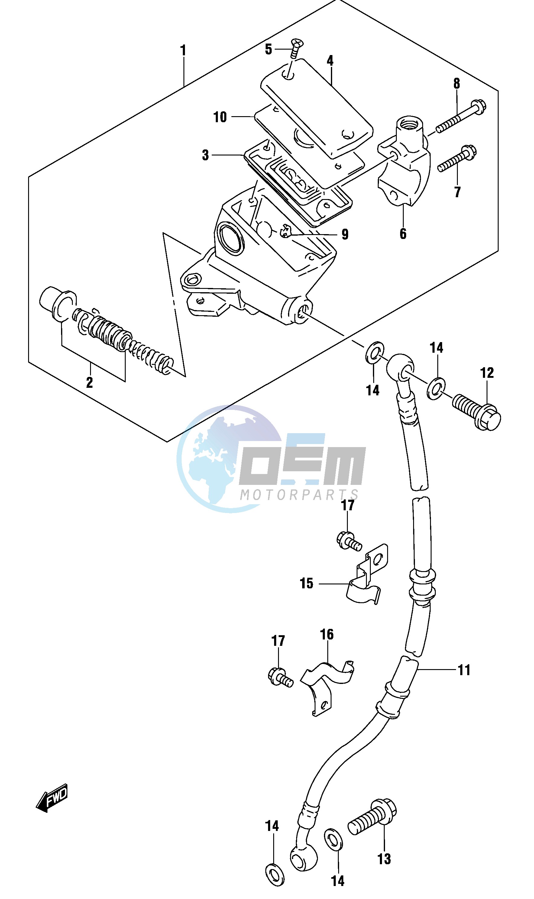 FRONT MASTER CYLINDER (GS500FK4 FUK4)