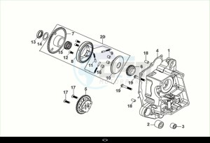 FIDDLE II 50 EFI (AF05W6-NL) (M2) drawing R CRANK CASE-OIL PUMP ASSY