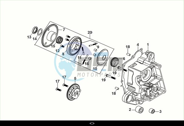 R CRANK CASE-OIL PUMP ASSY