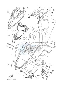 YFM700R YFM70RSSG RAPTOR 700 SPECIAL EDITION (B467) drawing FRONT FENDER