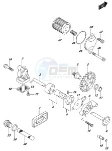 RM-Z250 drawing OIL PUMP