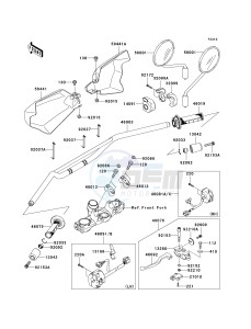 KL 650 E [KLR650] (E8F-E9F) E9F drawing HANDLEBAR