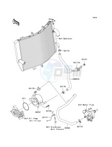 ZX 1000 D [NINJA ZX-10R] (D6F-D7FA) D6F drawing OIL COOLER