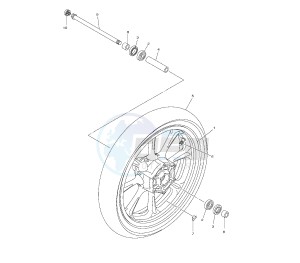 XVS A MIDNIGHT STAR 950 drawing FRONT WHEEL