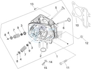 Zip 50 4T 25 Km-h (EMEA) drawing Head unit - Valve